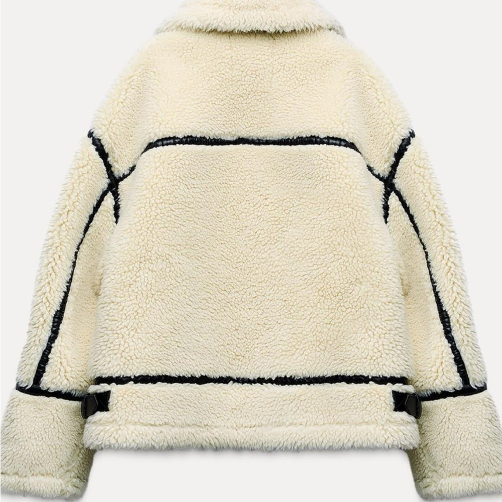 Brand new Zara fleece biker jacket ZW collection - Picture 2 of 2